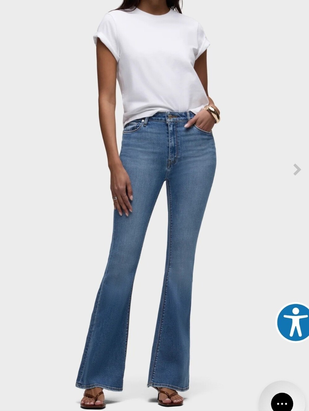 Hudson Jeans Medium Blue Holly High-Rise Flare Jeans
